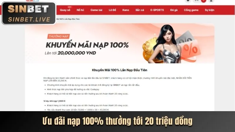 Ưu đãi nạp tiền lần đầu 78win